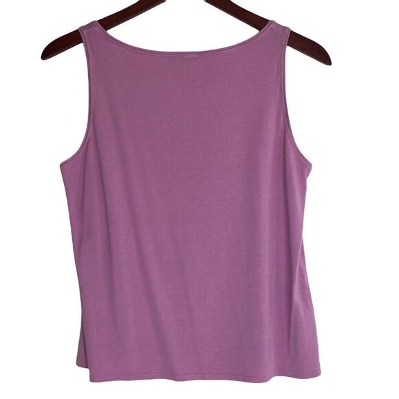 Eileen Fisher Womens Scoop Neck Stretch Rayon Jersey Tank Top Light Pink Size PM - Picture 13 of 15